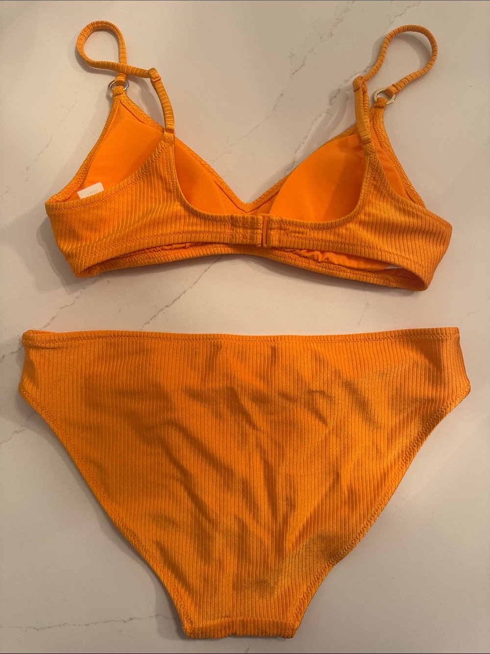Aerie Ribbed Orange Bikini Set - Picture 2 of 4